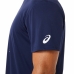 Heren-T-Shirt met Korte Mouwen Asics Court Blauw