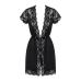 Robe Obsessive Black S/M Flowers