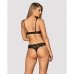 Set di Lingerie Obsessive Luvae Nero L/XL