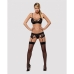 Set di Lingerie con Pizzo Obsessive Wonderia Nero L/XL