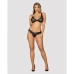 Set di Lingerie Obsessive Luvae Nero L/XL