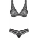 Set di Lingerie Obsessive Luvae Nero L/XL