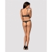 Set di Lingerie con Pizzo Obsessive Letica Nero L/XL