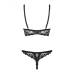 Set di Lingerie con Pizzo Obsessive Letica Nero L/XL