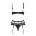 Conjunto de Lingerie com Renda Obsessive Heartina Preto S/M