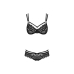 Set di Lingerie Obsessive 860 Nero L/XL