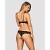 Conjunto de Lencería Obsessive Luvae Negro S/M