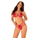 Conjunto de Lingerie Obsessive Giftella Vermelho L/XL