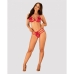 Conjunto de Lingerie Obsessive Giftella Vermelho L/XL