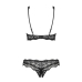 Conjunto de Lencería Obsessive Luvae Negro S/M