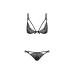 Set di Lingerie con Pizzo Obsessive Intensa set Nero L/XL