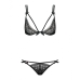 Ensemble de Lingerie en Dentelle Obsessive Intensa set Noir L/XL