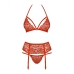 Ensemble de Lingerie Obsessive 838-SEG-3 Rouge L/XL