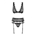 Conjunto de Lingerie com Renda Obsessive Emperita Preto L/XL