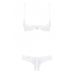 Set di Lingerie con Pizzo Obsessive Alabastra Bianco S/M