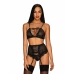 Ensemble de Lingerie Obsessive Basitta Noir S/M