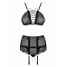 Ensemble de Lingerie Obsessive Basitta Noir S/M