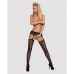 Stockings with Garter Obsessive S207 XL/XXL Black