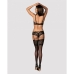 Stockings with Garter Obsessive Letica Black L/XL