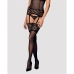 Stockings with Garter Obsessive Letica Black L/XL