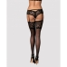 Stockings with Garter Obsessive Letica Black L/XL