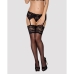 Stockings with Garter Obsessive 810-STO-1 Black L/XL