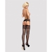 Dresuri cu jartiere Obsessive Garter stockings S500 Negru S/M/L