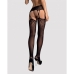 Чорапи с Колан за Жартиери Obsessive Garter Stockings Черен S/M/L