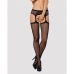 Bas avec porte jarretelles Obsessive Garter stockings S232 S/M/L Noir