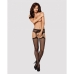 Κάλτσες με Ζαρτιέρα Obsessive Garter stockings S232 S/M/L Μαύρο