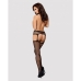 Čarape s Podvezicom Obsessive Garter stockings S232 S/M/L Crna