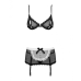 Ensemble de Lingerie en Dentelle Obsessive Maidme S/M Noir