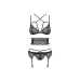 Conjunto de Lingerie com Renda Obsessive Frivolla Preto S/M