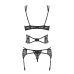 Set di Lingerie con Pizzo Obsessive Frivolla Nero S/M