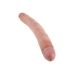 Dildo Cock, 12 tum, smal, dubbeländad, hudfärgad King Cock 12547