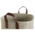 Conjunto de Cestas DKD Home Decor Natural Marrom claro Poliuretano Zostera marina 38 x 38 x 35 cm