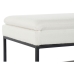 Foot-of-bed Bench DKD Home Decor Черен Бежов Желязо 80,5 x 36 x 35,5 cm