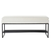 Foot-of-bed Bench DKD Home Decor Czarny Beżowy Żelazo 80,5 x 36 x 35,5 cm