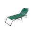 Marbueno Cadeira Dobrável Aço com Almofada Jardim e Piscina 190X58X27 cm Verde 10002