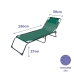 Marbueno Tumbona Plegable Acero Con Cojin Jardin y Piscina 190X58X27 cm Verde 10002