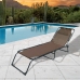 Marbueno Tumbona Plegable Acero Con Cojin Jardin y Piscina 190X58X27 cm Marron 10001