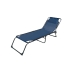 Marbueno Opvouwbare Ligstoel Staal Met Kussen Tuin en Zwembad 190X58X27 cm Blauw 10003