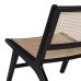 Fauteuil Noir Naturel Bois Rotin Bois d'hévéa 60,5 x 73,5 x 72,5 cm