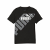 T-Shirt met Korte Mouwen voor kinderen Puma Power Graphic Zwart