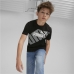 T-Shirt met Korte Mouwen voor kinderen Puma Power Graphic Zwart