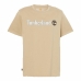 Heren-T-Shirt met Korte Mouwen Timberland Kennebec River Linear Logo Lichtbruin