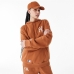 Sweat à capuche femme New Era League Essential New York Marron