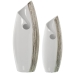 Set of 2 Vases Alexandra House Living White Silver Ceramic 18 x 26 x 47 cm (2 Pieces)