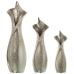 Ensemble de 3 Vases Alexandra House Living Argenté Céramique 13 x 45 x 27 cm (3 Pièces)