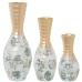 Conjunto de 3 Vasos Alexandra House Living Verde Dourado Cerâmica 25 x 36 x 46 cm (3 Peças)